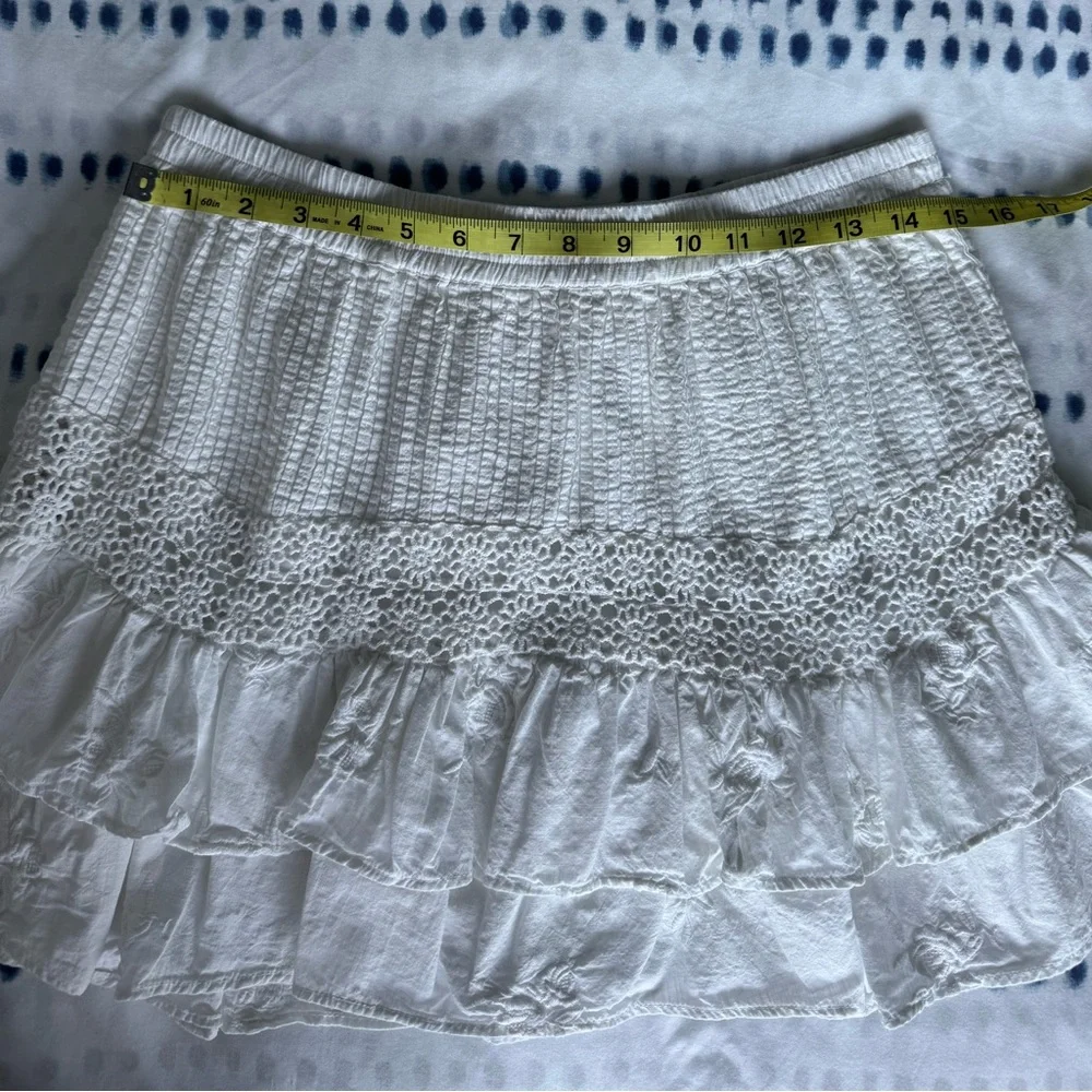 Love Shack Fancy True White Rilo Skirt - Size L - Picture 13 of 13